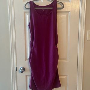 Purple maternity bodycon dress
